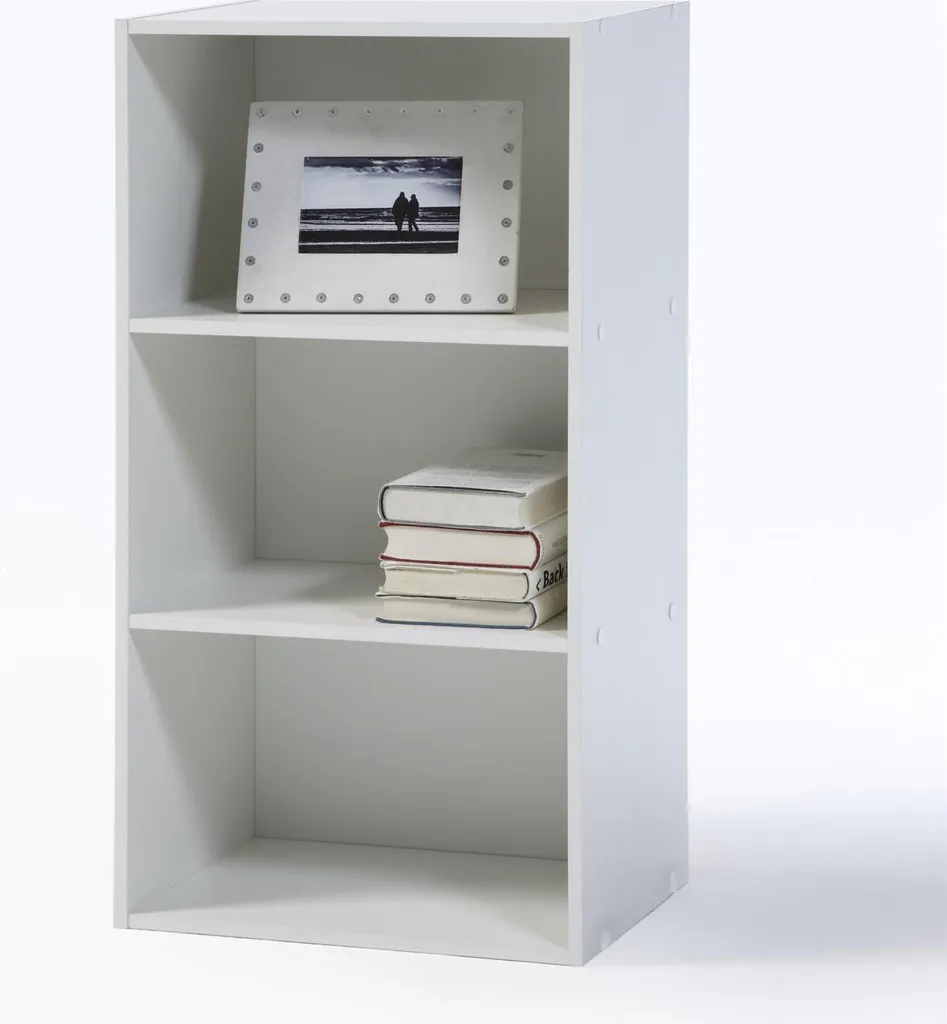 Étagère Kenosha blanche 42x80x29 cm - Rangement polyvalent Regal