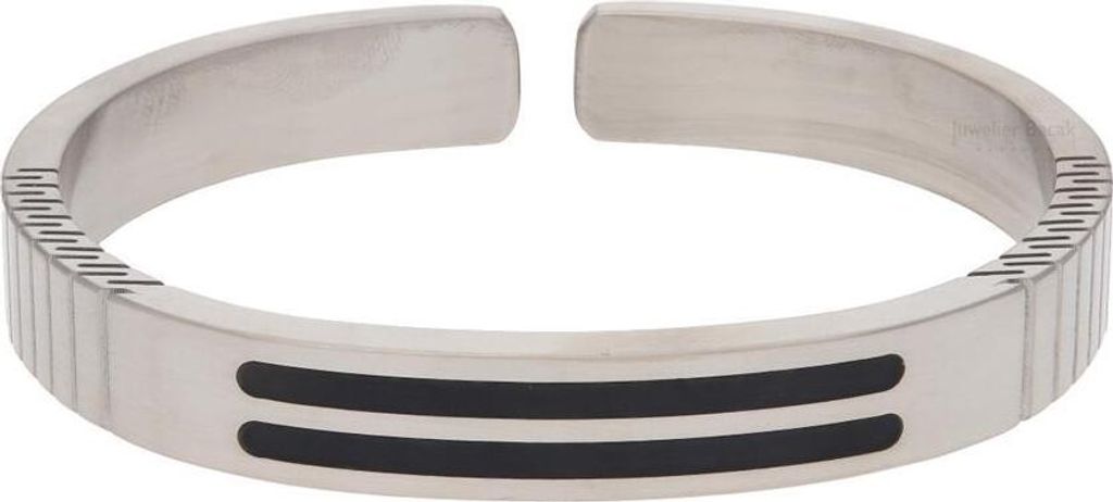 Boccia Damen Armspange aus Titan mit Kaltemail in silberfarben - 0340-02