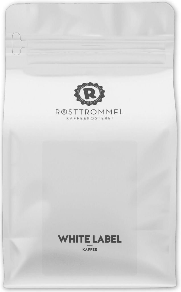 RÖSTTROMMEL WHITE LABEL - Special Blend KAFFEE, Ganze Kaffee-Bohnen 1kg, 100% Arabica, Röstung 4.5/10, Brasilien, Geschmack: mittelkräftig, Nuss...