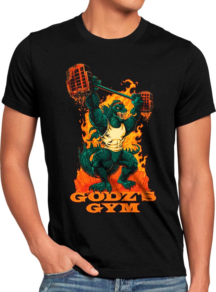 style3 Gojira Gym Herren T-Shirt fitness japan monster nipon tokio tokyo