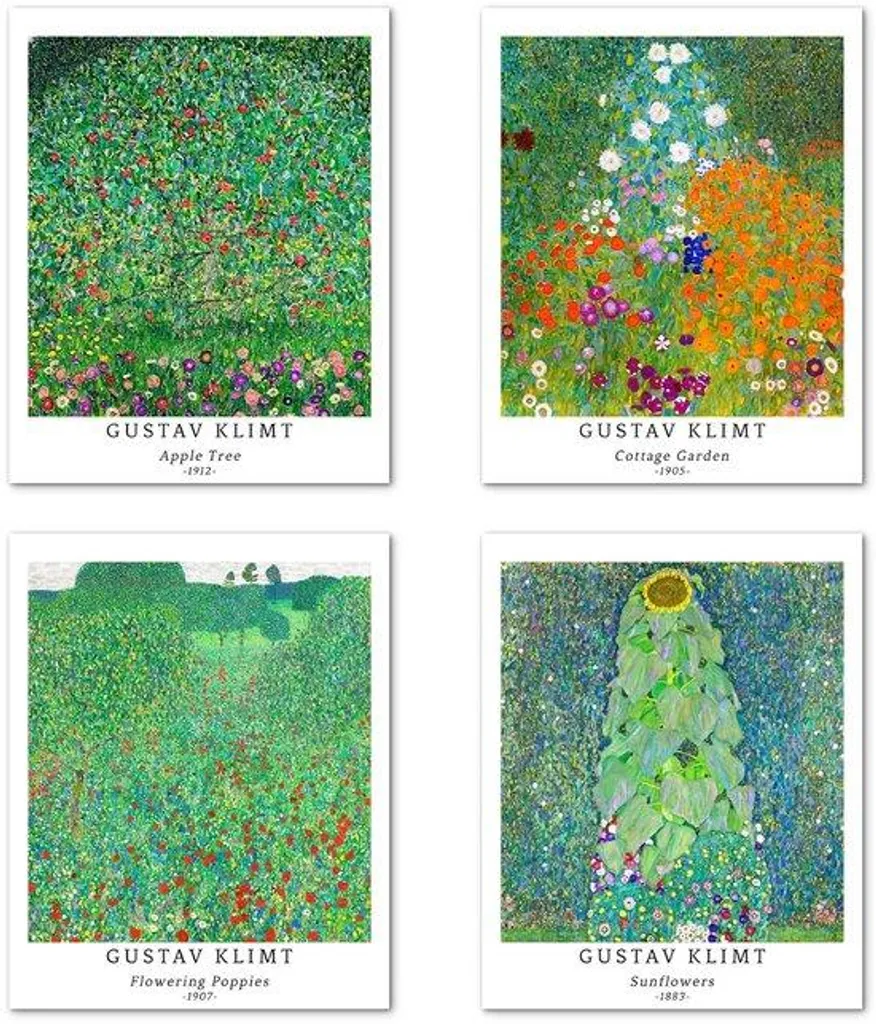 Affiches déco 28x35 cm respectueuses de l'environnement lot de 4 pièces