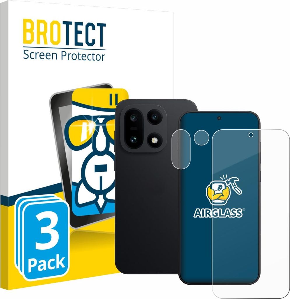 3x BROTECT Schutzglas für OnePlus 15 (Display+Kamera) Schutzfolie Panzer Folie Glas Display Schutz klar