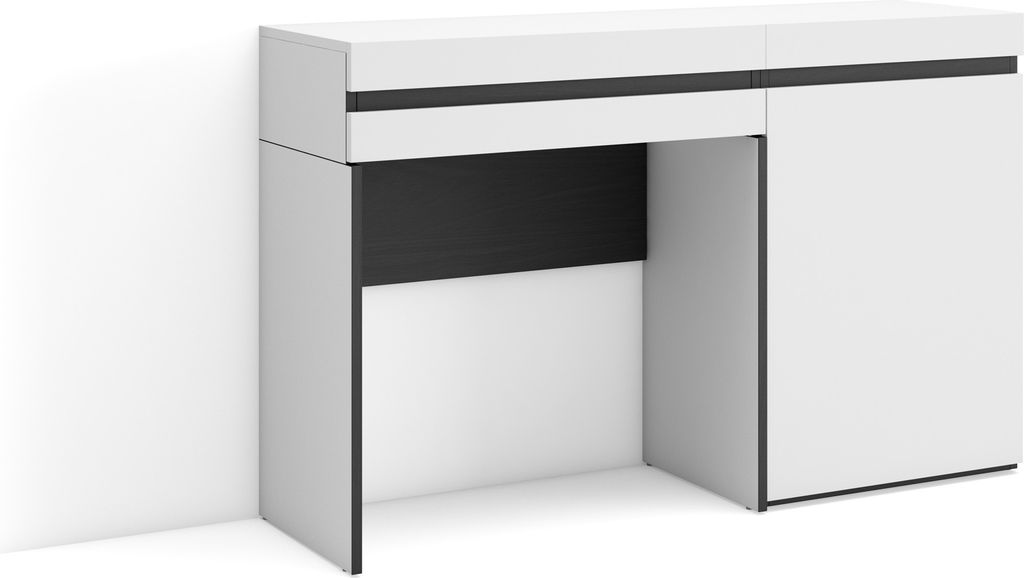 Schminktisch, 121x35x75cm, mit Schublade, Schlafzimmer, Weiß