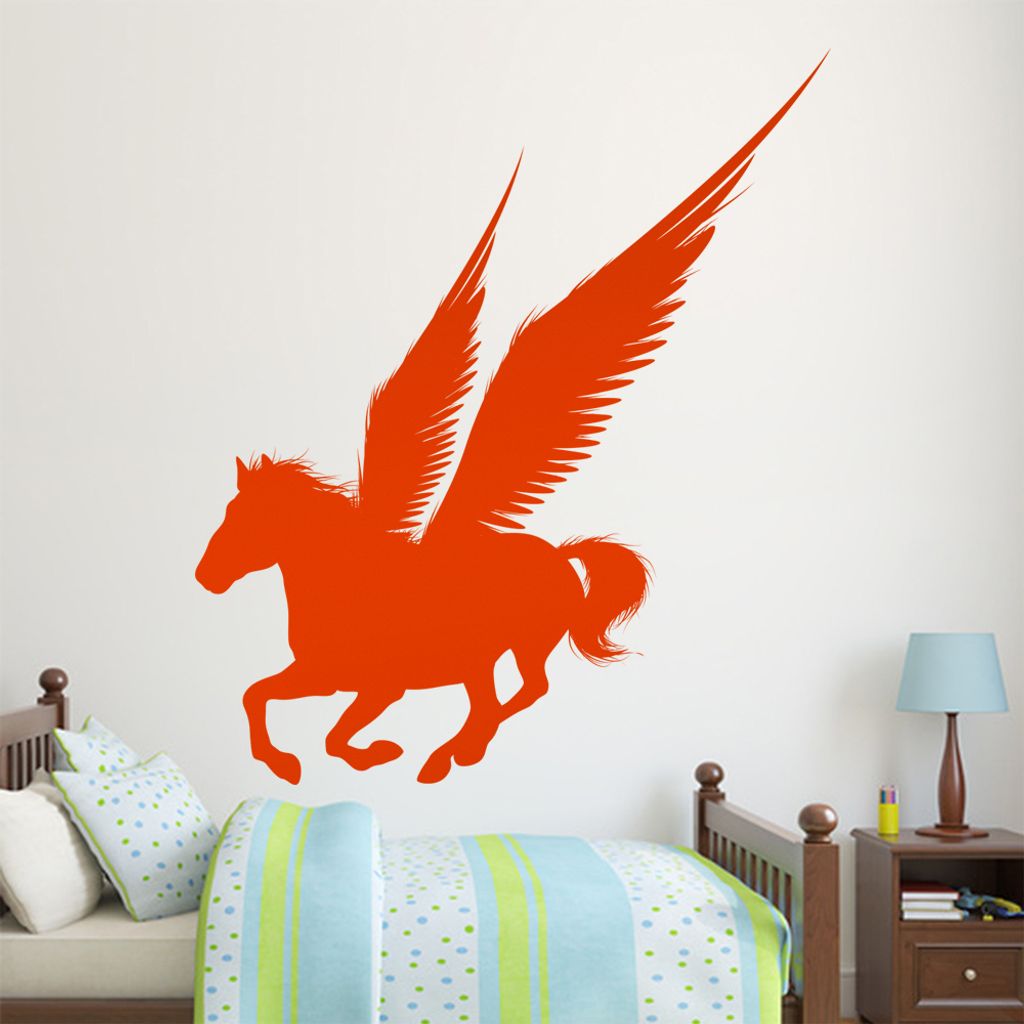 KIWISTAR Pegasos Pegasus Mythologie Griechenland Wandtattoo in 6 Größen - Wandaufkleber Wall Sticker - Dekoration, Küche, Wohnzimmer, Schlafzimm...