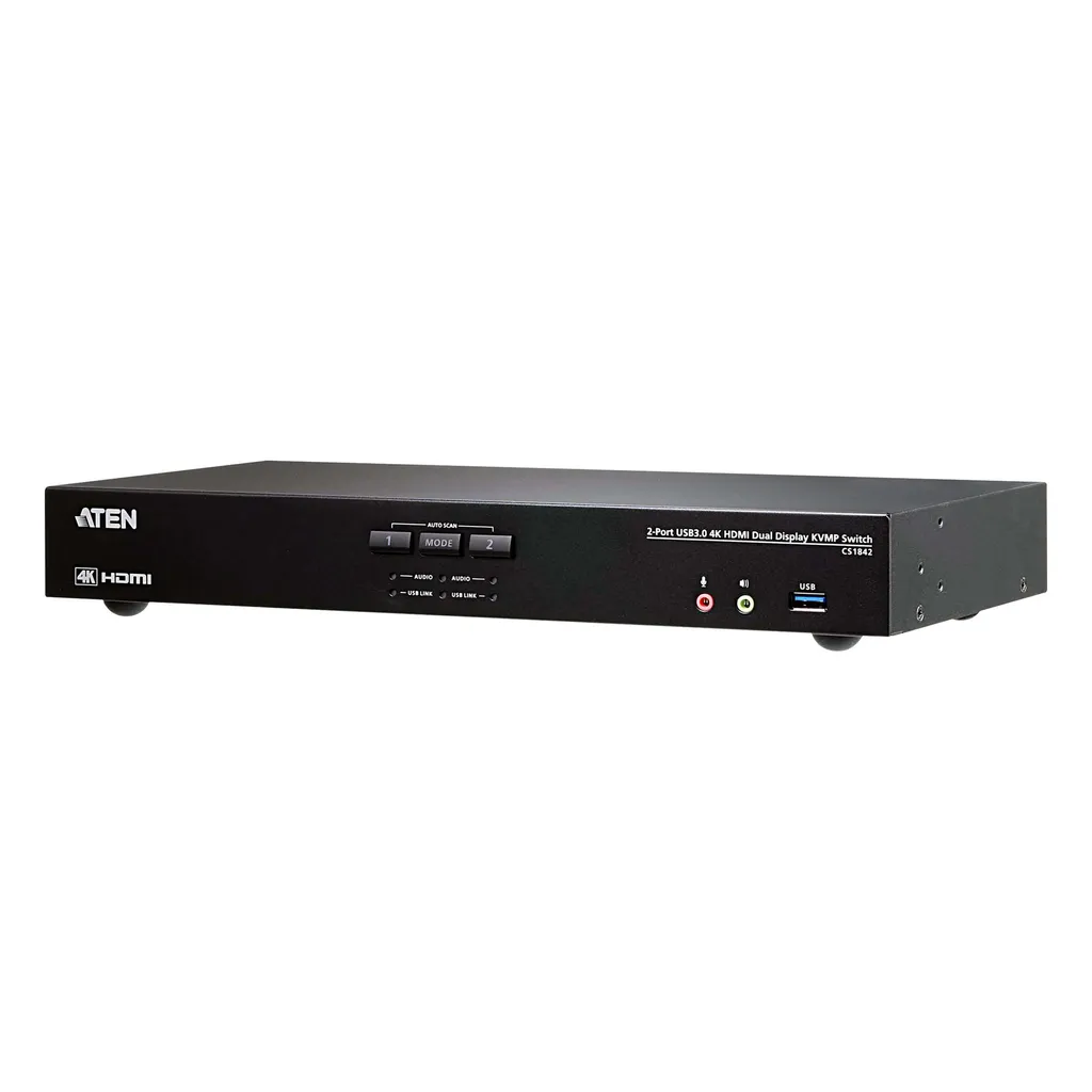ATEN CS1842 Switch KVM HDMI 2.0 Dual Display 4K 60Hz - Rackable 1U