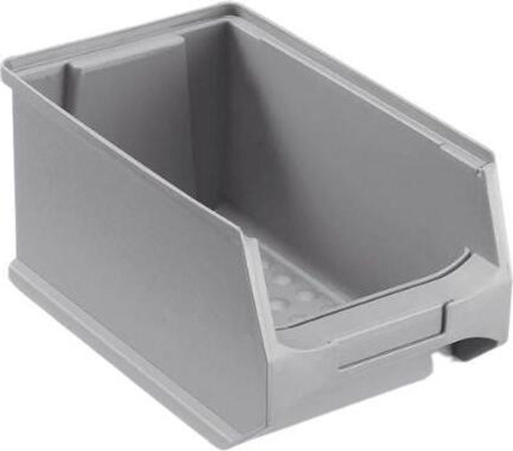 Graue Sichtlagerbox 3.0 | HxBxT 12,5x14,5x23,5cm | 2,8 Liter | Sichtlagerbehälter, Sichtlagerkasten, Sichtlagerkastensortiment, Sortierbehälter
