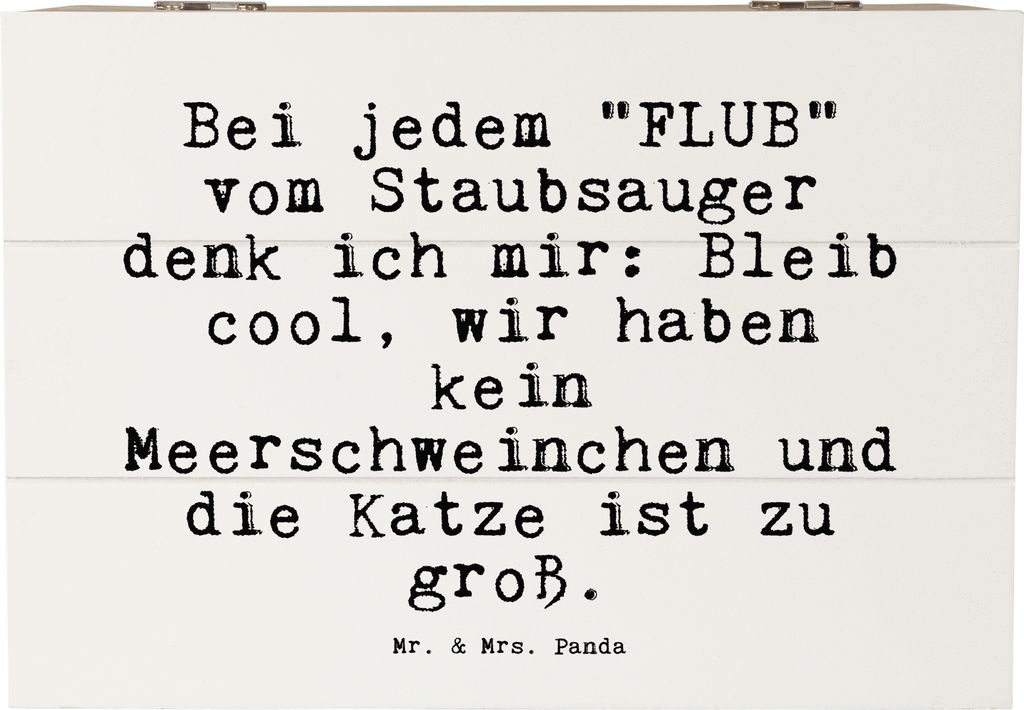 Mr. & Mrs. Panda Geschenkbox Bei jedem "FLUB" vom... 22 x 15 cm - Weiß - Geschenk, Eltern, Spruch Sprüche Weisheiten Zitate Lustig Weisheit Worte...