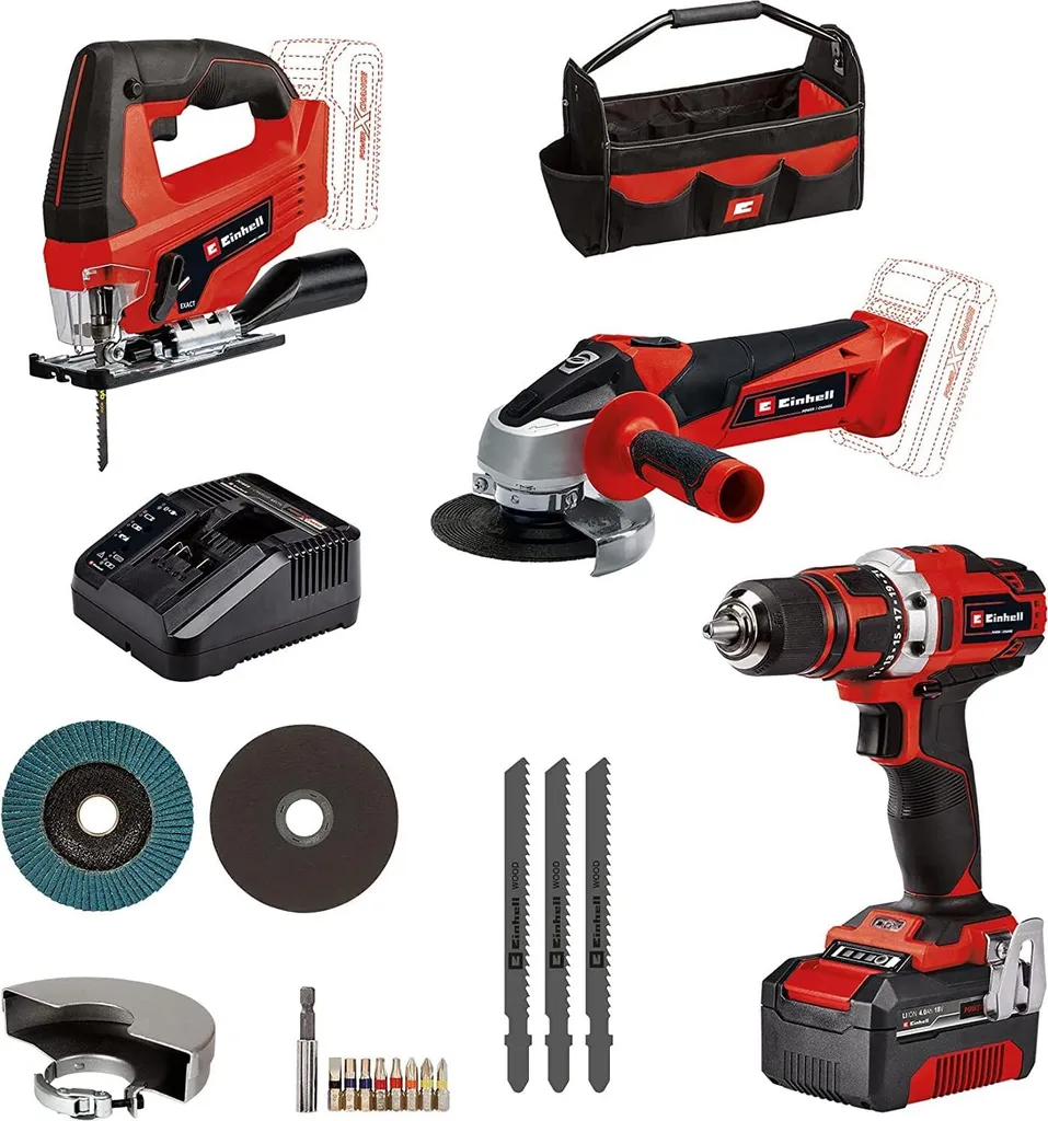 Ensemble d'outils sans fil Einhell TE-TK 18/3 Li avec sac de rangement - 2