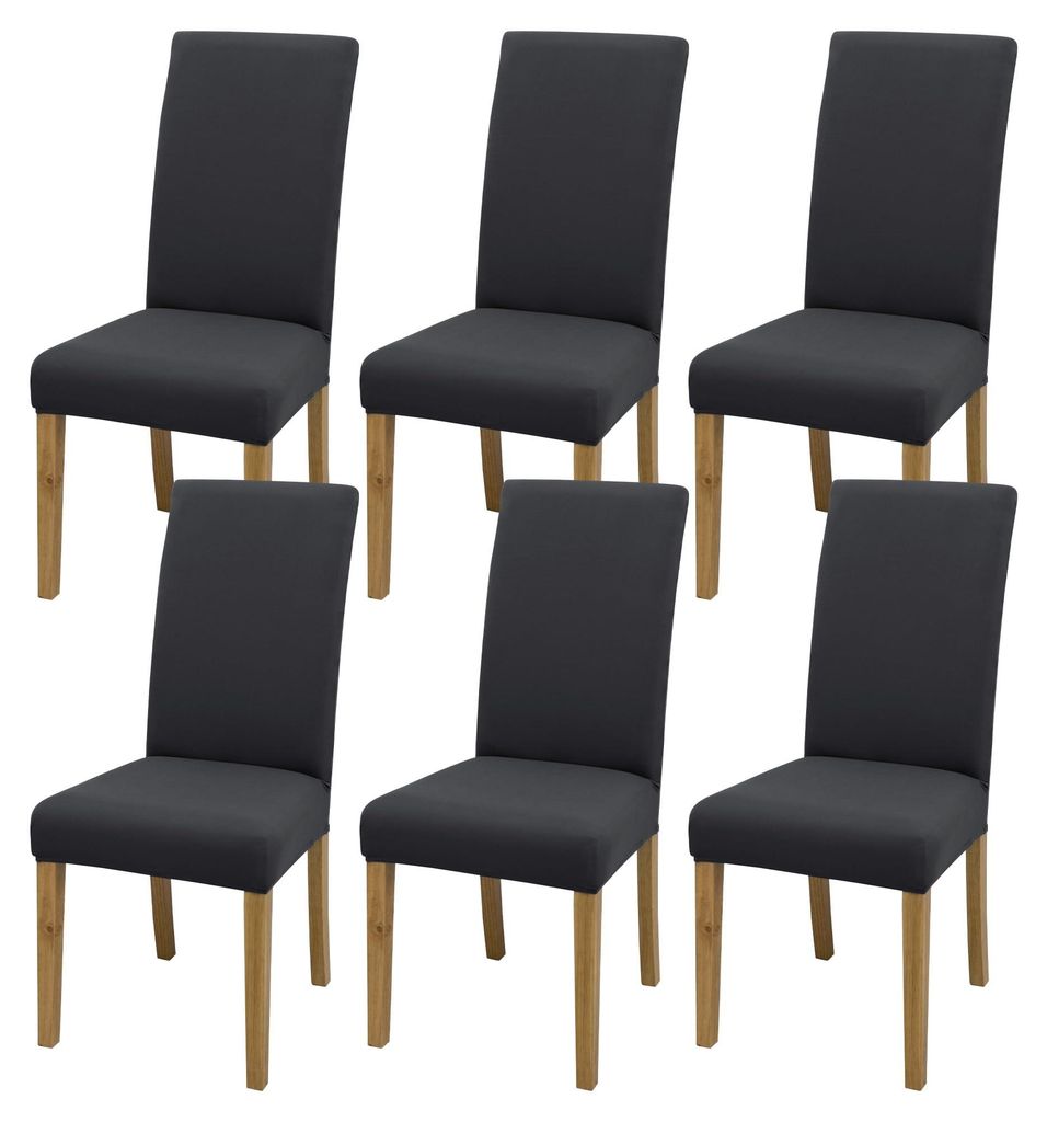 Dehnbarer Stuhlbezug, Hochstuhlbezug, Schreibtischstuhlbezug (Set mit 4/6/8 Teilen inklusive Rückenlehne), geeignet für Wohnzimmer, Küche, Party...