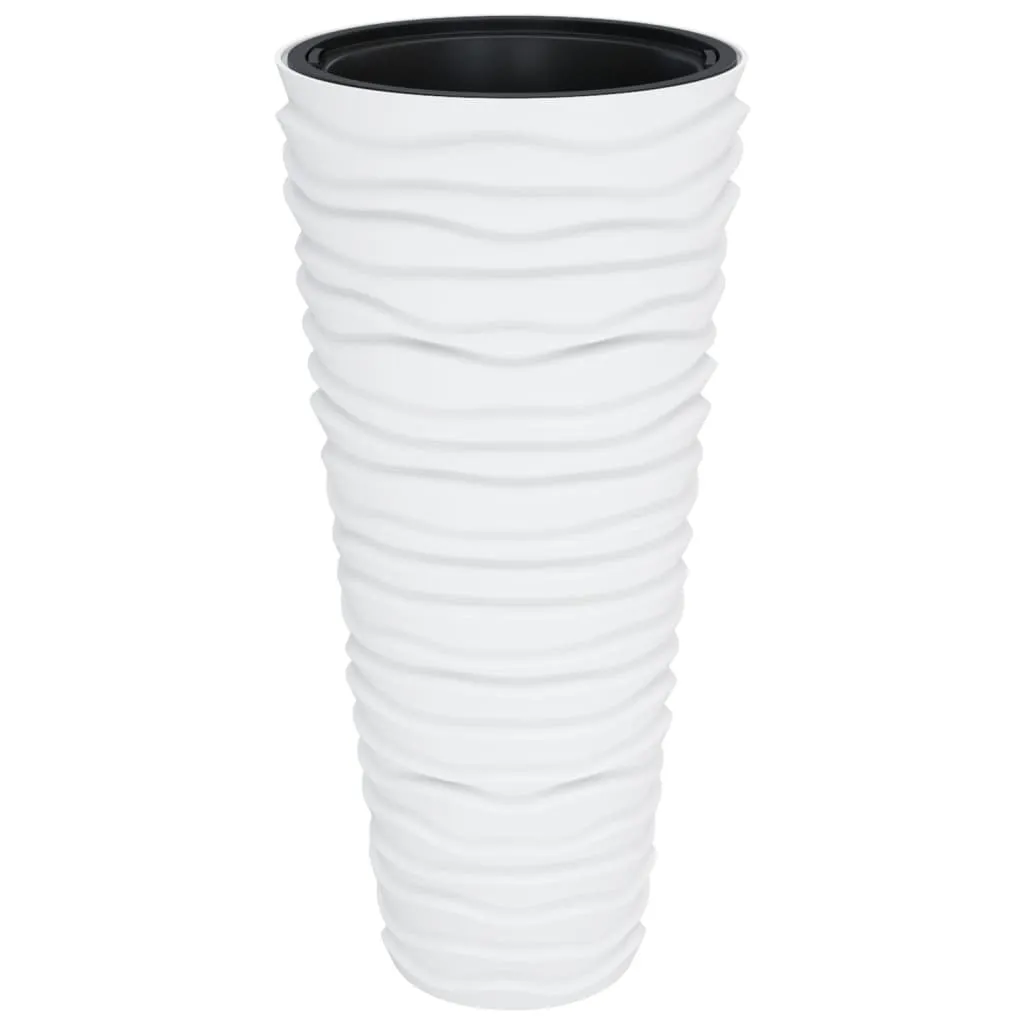vidaXL Bac à plantes blanc 18/45 L avec insert amovible en polypropylène