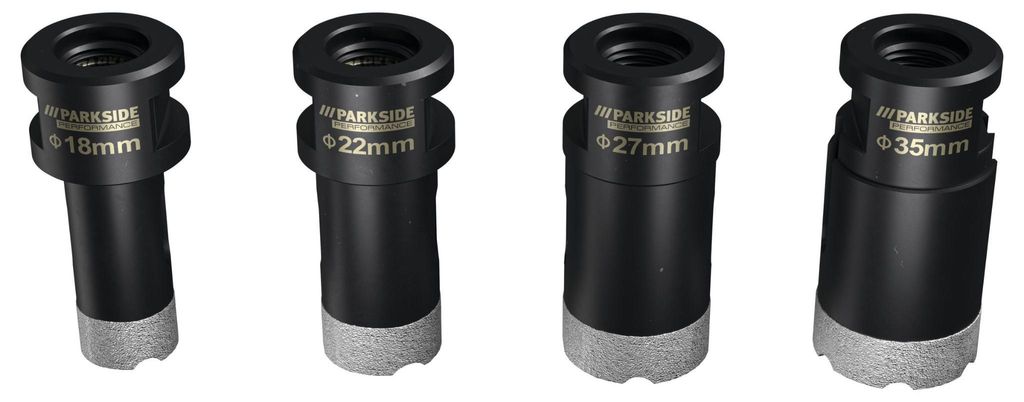 PARKSIDE PERFORMANCE Diamant-Bohrkronen PDBK 3 A1 Set 4-tlg Produktbild 