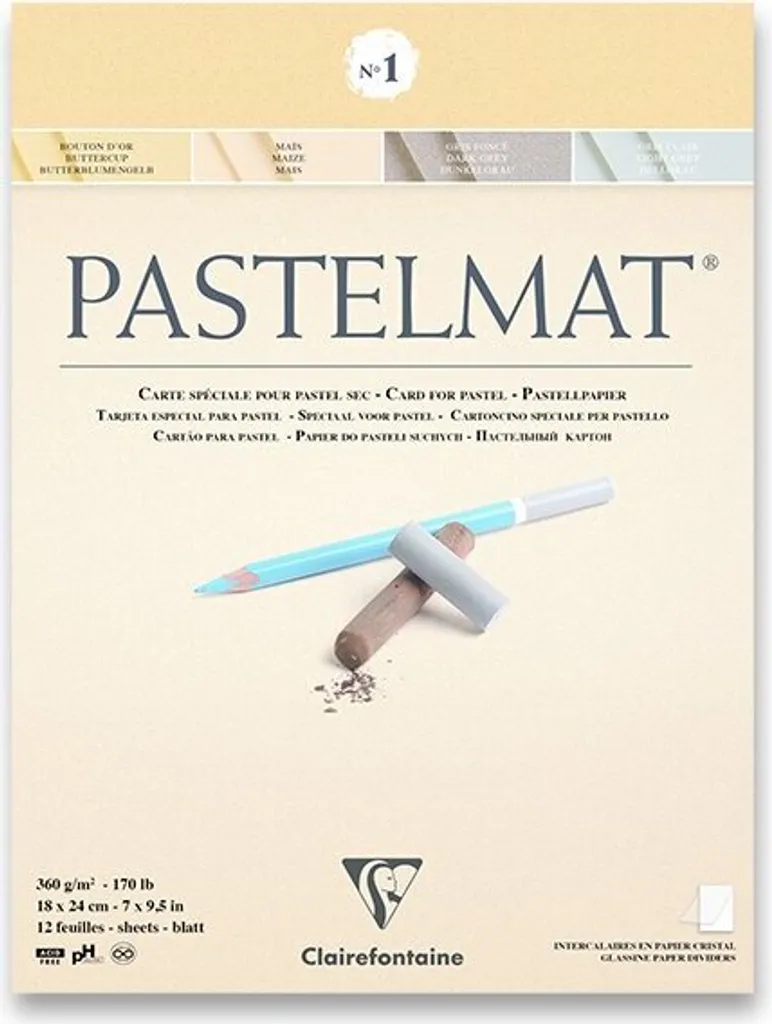 Pastelmat Clairefontaine N°1 18x24 360g: Addio Polvere e Fissativi