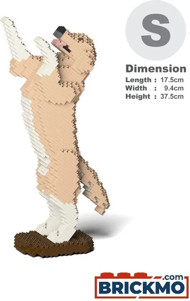 Décoration Chien DIY Golden Retriever en Blocs pour Bureau et Salon