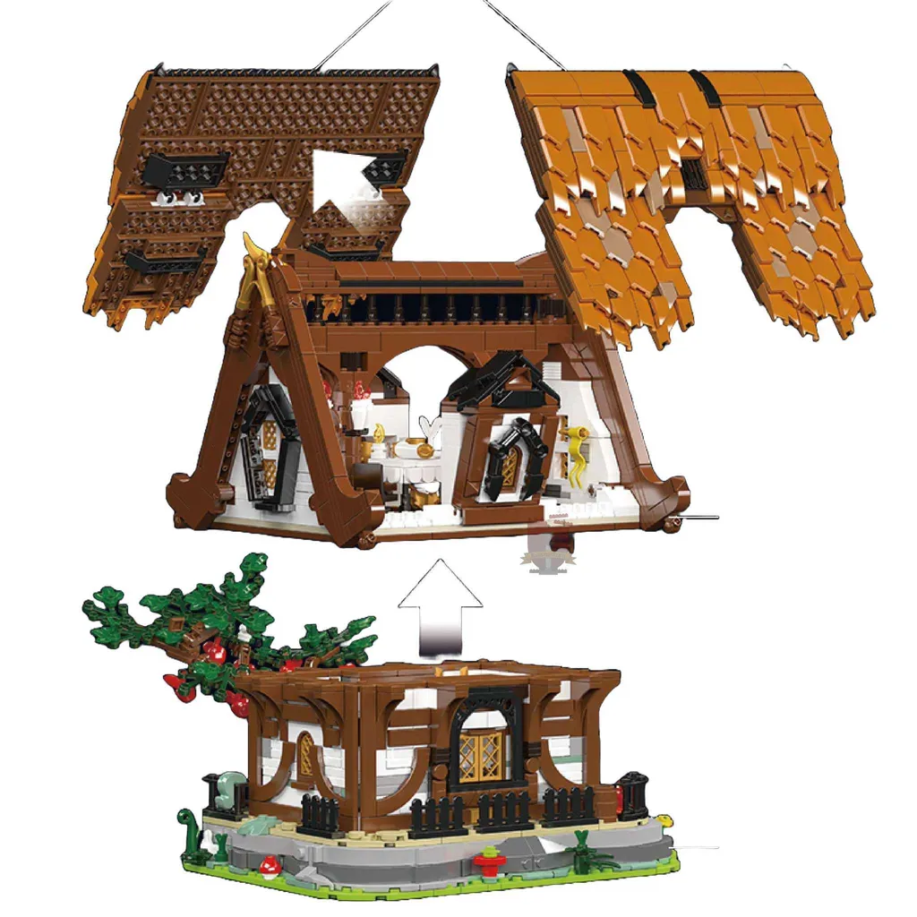 Cabane médiévale Mould King 16054 : modèle d'exposition pour collection - 3