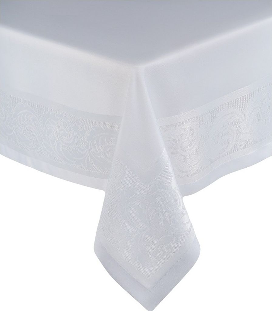 Tischdecke, schmutzabweisend, teflonbeschichtet, elegant, Laura 140x400 Weiß