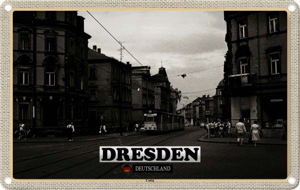 vianmo Blechschild 20x30 cm Dresden Deutschland Cottae Bildmotiv Reisemotiv Abenteuer Reisen Urlaub