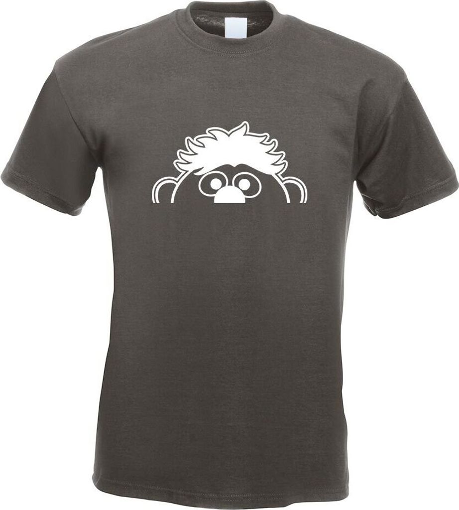 Kiwistar - T-Shirt - Graphit - Halber Ernie Motiv Bedruckt Funshirt Design Print - mit Motiv Bedruckt - Funshirt Design - Sport - Freizeit - Herren...