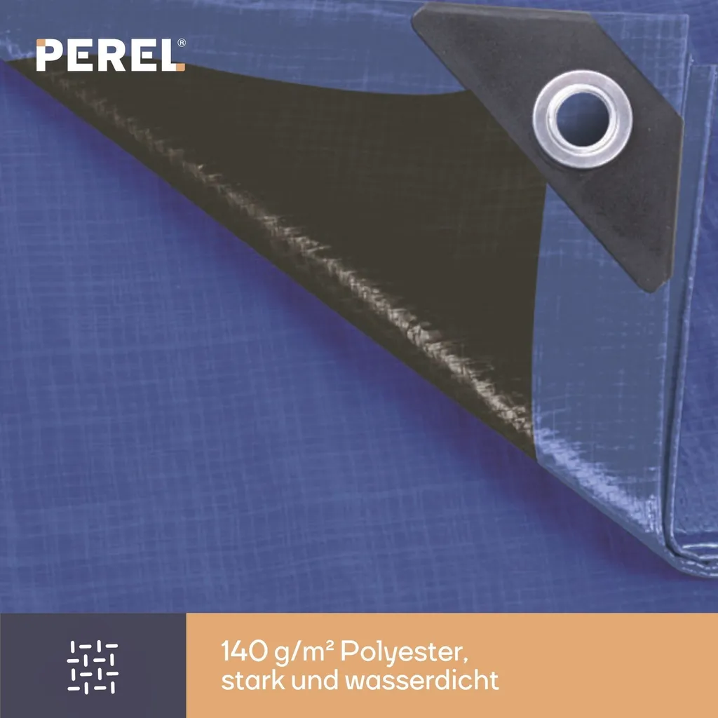 Bâche indéchirable 5x5 mètres avec oeillets - Protection grand format - 9