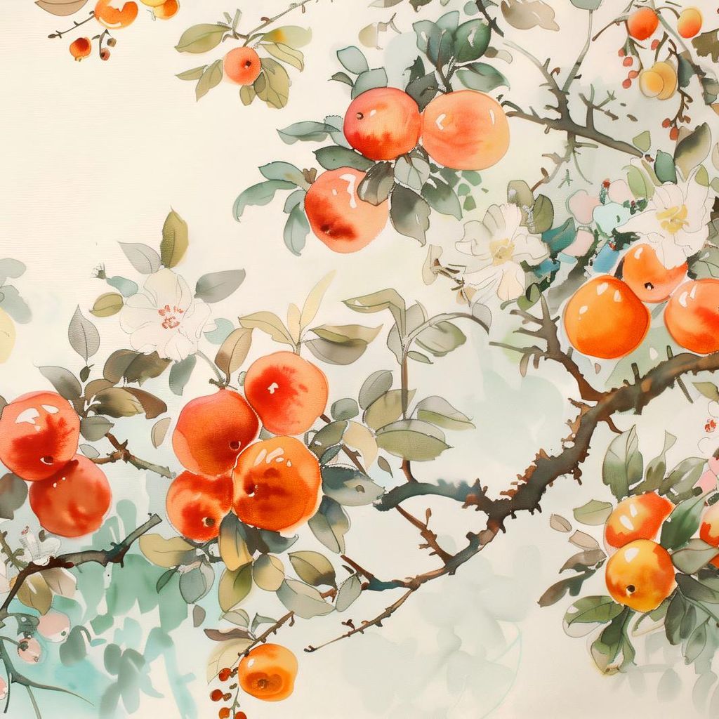 Plakat 20x20cm Persimonen