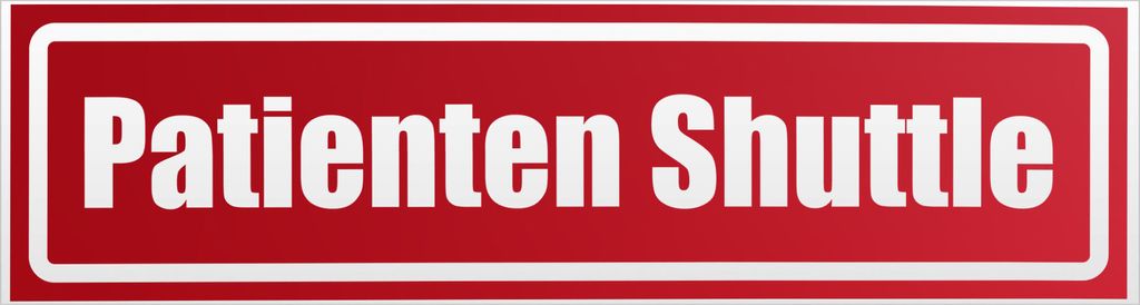 Kiwistar Patienten Shuttle invertiert Magnetschild Schild magnetisch - 30cm Rot - reflektierend - Magnetfolie für Auto PKW Kfz
