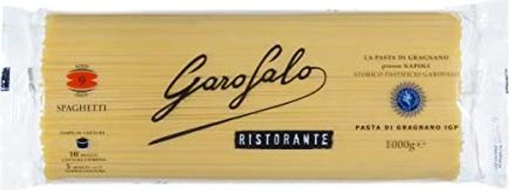 12x Garofalo Ristorante Pasta di Gragnano IGP Spaghetti N° 9 Hartweizengrieß Pasta Neapolitanische Pasta Packung mit 1Kg Längliche Pasta