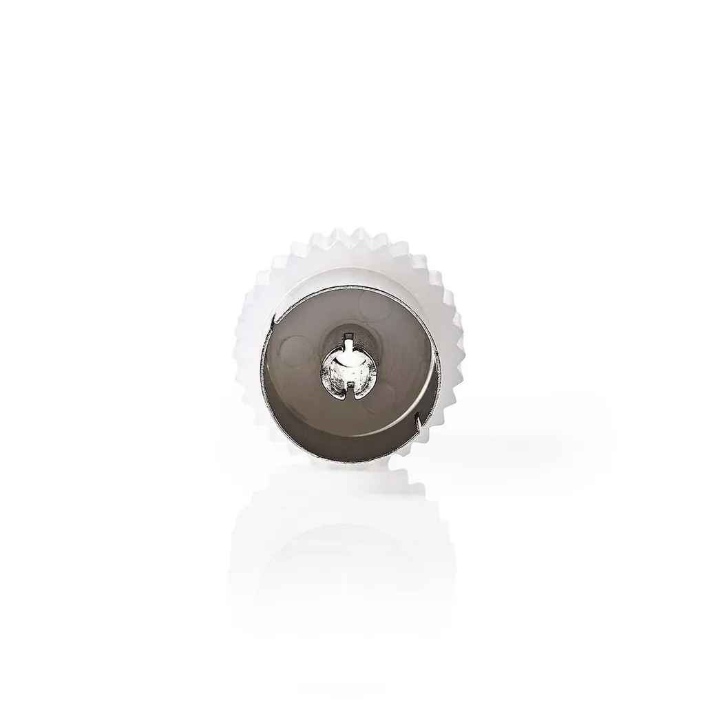 Connettore TV IEC Femmina 75 Ohm | Adattatore Coassiale Nichelato Bianco - 2