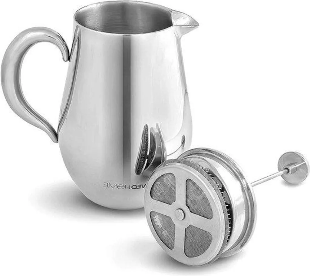 Cafetière de bureau 1L en inox double paroi : gardez votre café chaud longtemps