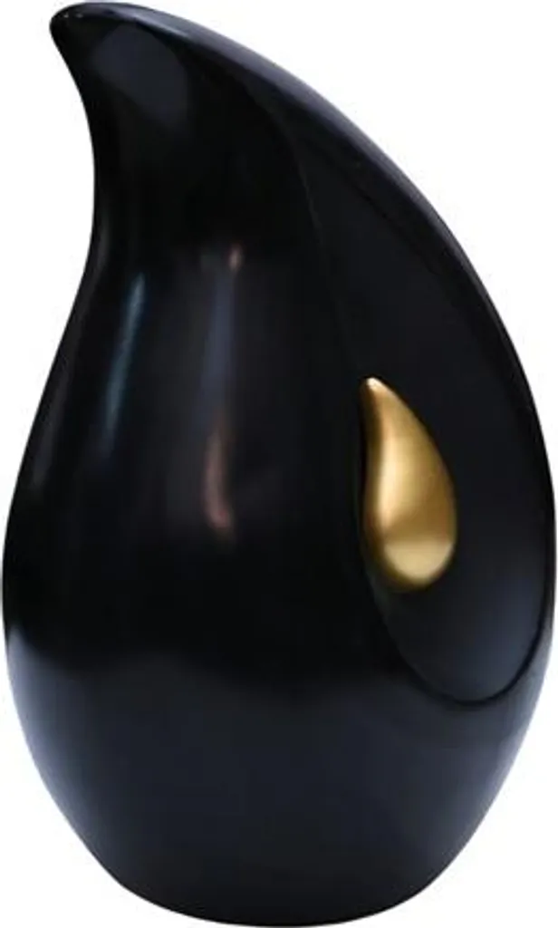 Urne Funéraire Black Drop 3L en Aluminium Noir - Urne Goutte Artisanale - 2