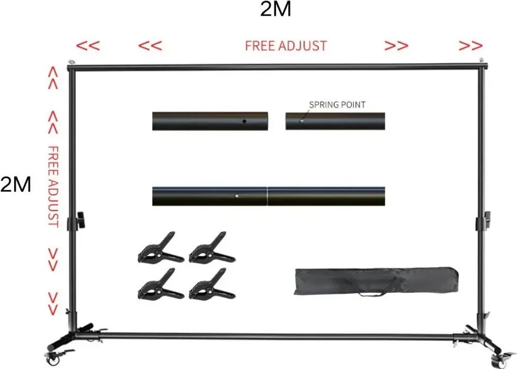 Supporto Sfondo 2x2M Portatile | Kit Fotografico Offerta Lancio - 2