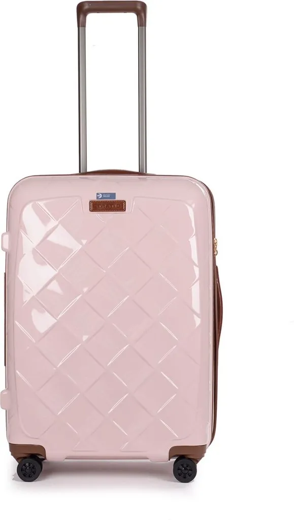 Valise de Taille Moyenne Stratic Rose 66cm - Bagage Rigide 4 Roues