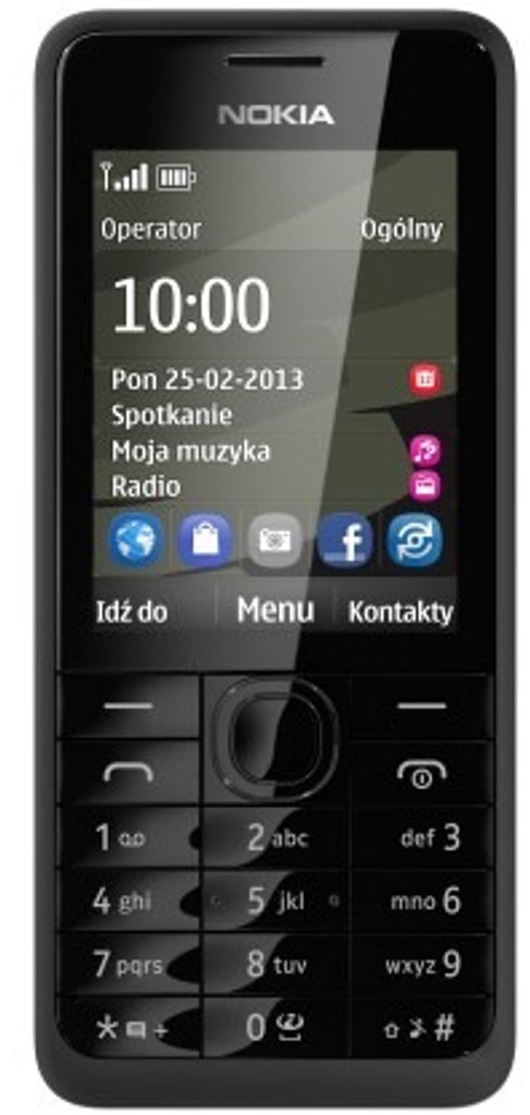 Nokia 301, 6,1 cm (2.4"), 240 x 320 Pixel, LCD, microSD Produktbild 