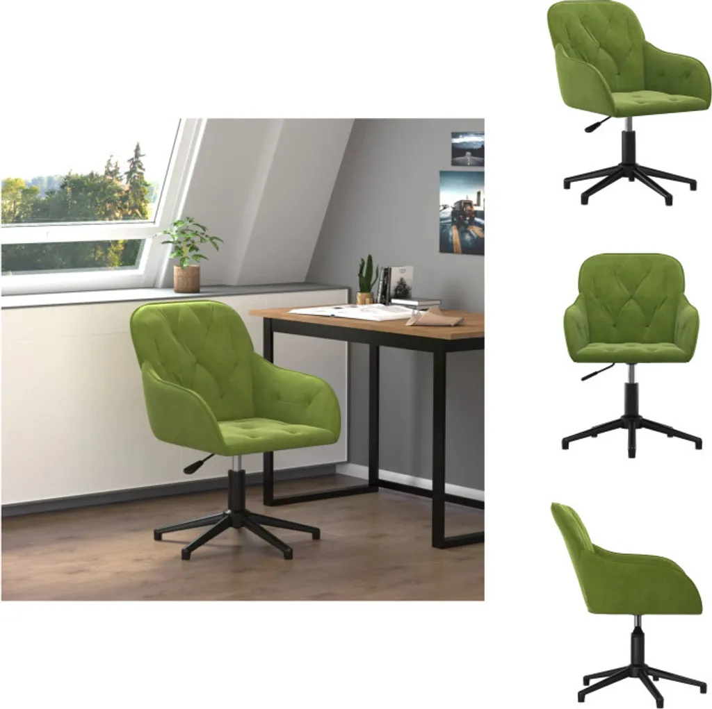 Offerta Sedia Ufficio Velluto Verde vidaXL - Prezzo Imbattibile