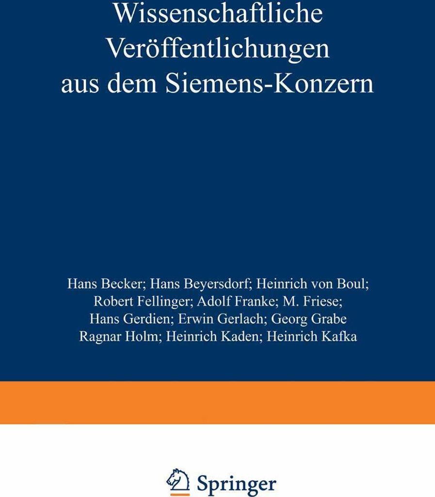 Wissenschaftliche Veröffentlichungen aus dem Siemens-Konzern