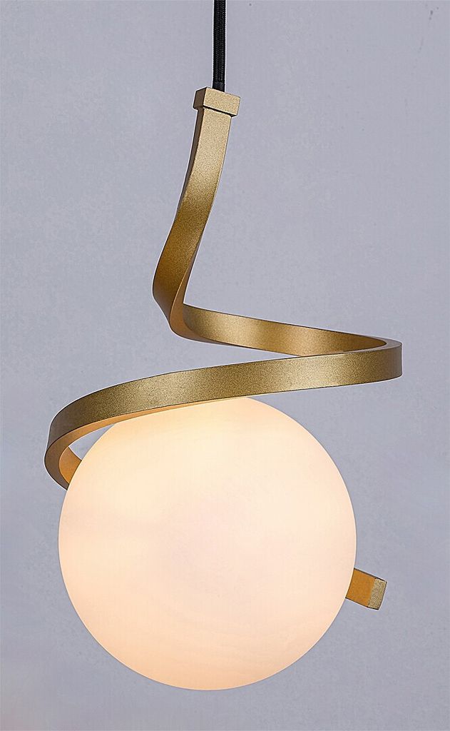 Rabalux 72126 Pendelleuchte 1 Spot Sarabi, E27, gold-weiß, rund, Modern, ø150mm