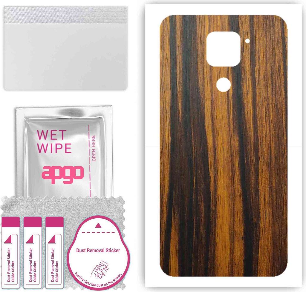 apgo Rückseite Schutzfolie, Skin, kompatibel mit Xiaomi Redmi Note 9, Hinten Displayschutzfolie aus Vinylfolie, kratzfest, einfache Montage - Tige...