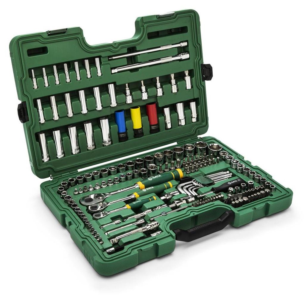 Set di chiavi SATA 180pcs 1/4" 3/8" 1/2" Socket Immagine del prodotto 