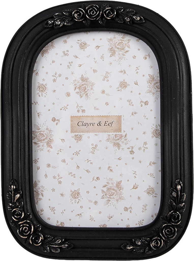Clayre & Eef Bilderrahmen 13x18 cm Schwarz Kunststoff Produktbild 