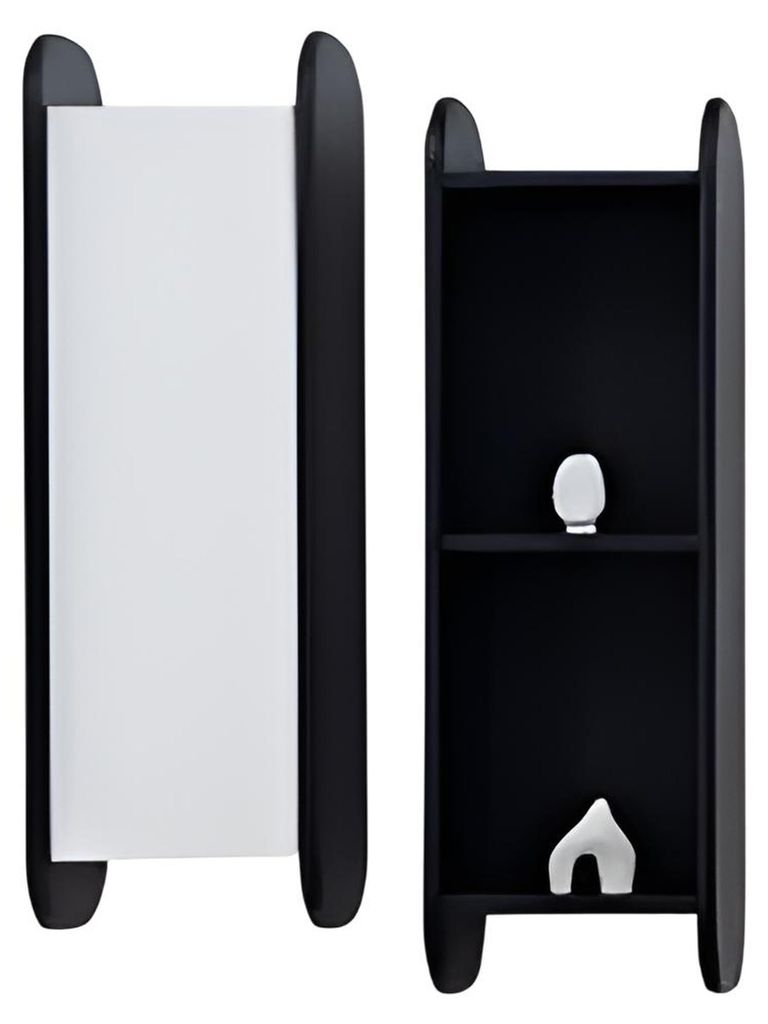 Stilvoller Schwarzes Wohnzimmer-Set Holz-TV-Sideboard Regale Designermöbel