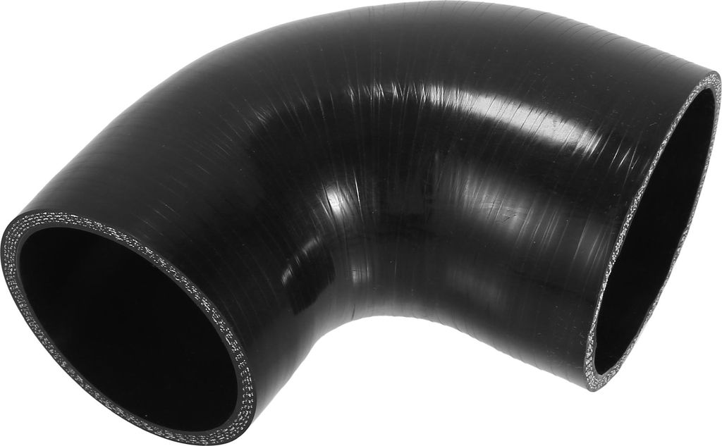 1 Stück 76-90mm 2,99"-3,54" ID 102mm 4,02" Länge 90 Grad Schwarzer Autosilikonschlauch Kühlmittelschlauch Universal