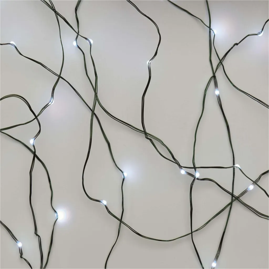 Luci Natale EMOS Nano LED 7,5m Bianco Freddo - Filo Verde Invisibile