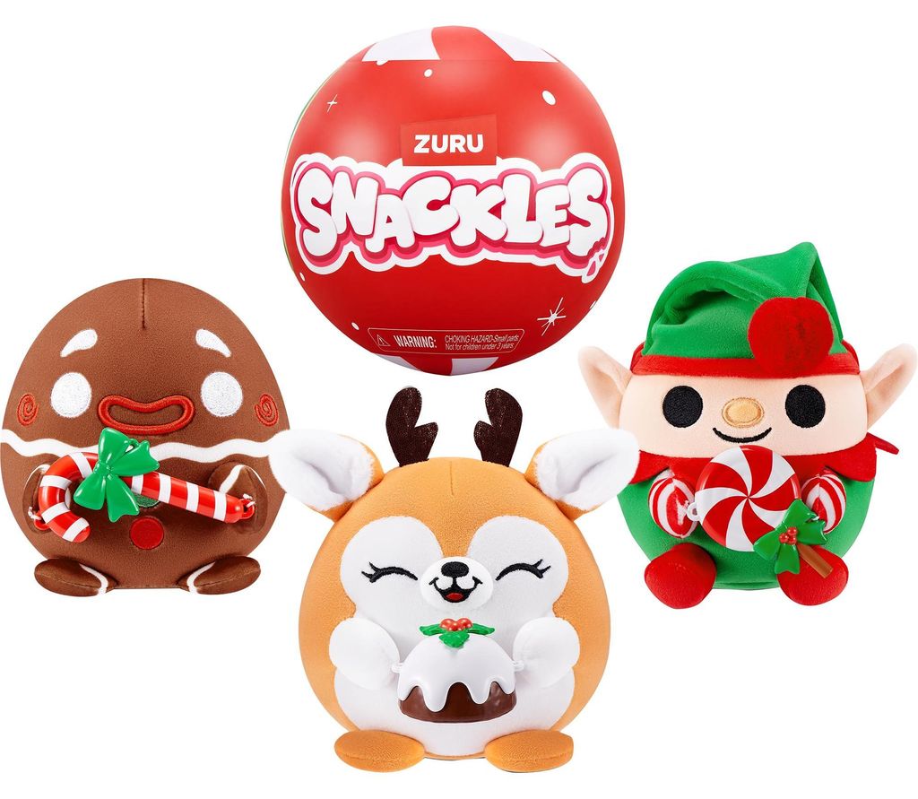 ZURU Snackles Christmas, Kuscheltier, (sortierter Artikel, eine Figur)