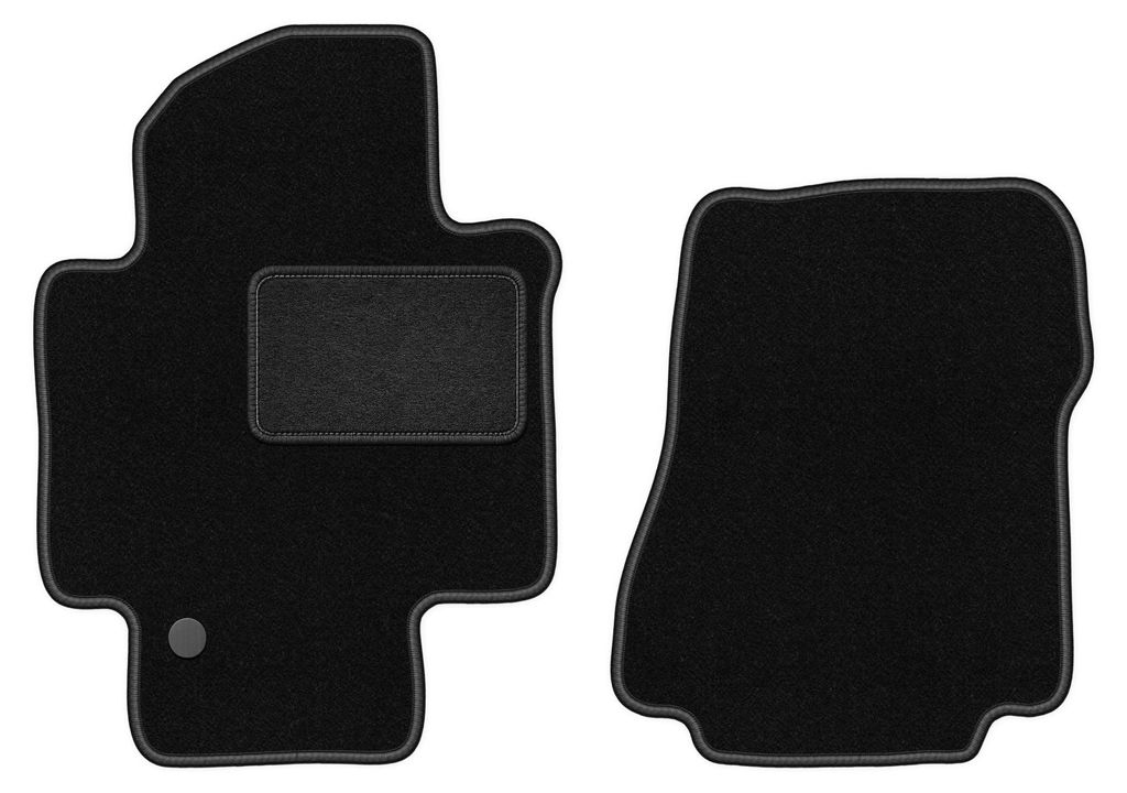Velours-Fußmatten Vorne passend für Nissan NV200 (Lieferung, Bj. 2009-) – schwarz, passgenau, mit Befestigungen set 2 Stk. - STANDARD