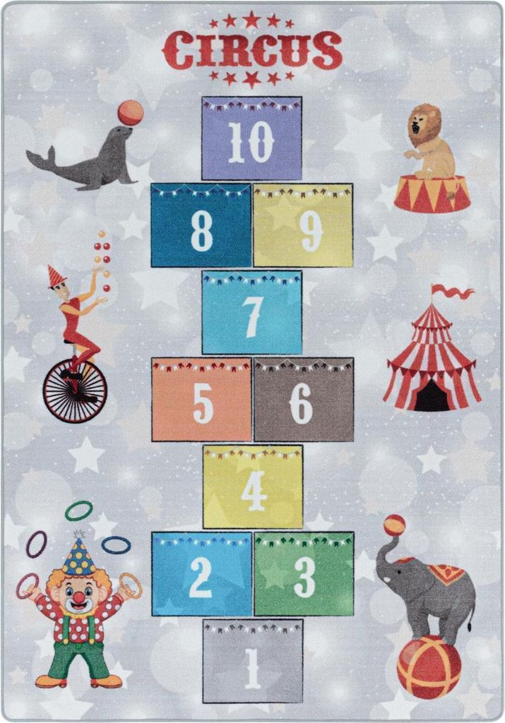 Kinder Teppich PLAY Grau 120 cm x 170 cm