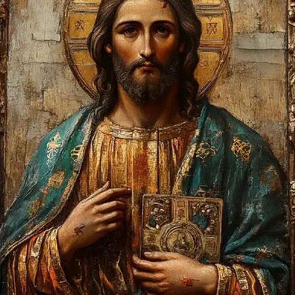 Schilderij op nummer: Jezus-icoon, orthodox, 50x40 cm, op Productafbeelding 