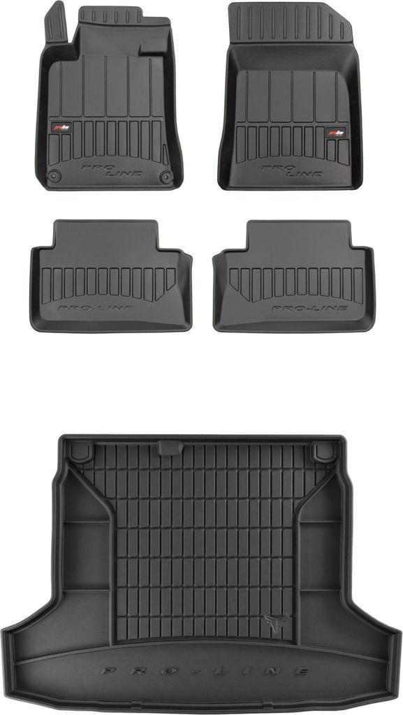 FROGUM Gummimatten Auto Fußmatten + Kofferraummatte für Peugeot 508 I 2010-2018