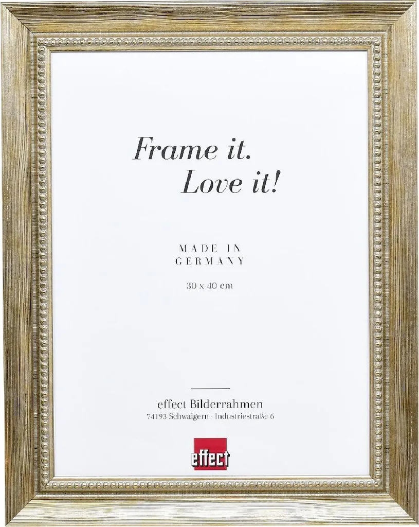 Cornice Oro Retrò 10x15 Legno Massiccio Antiriflesso | Profilo 28mm