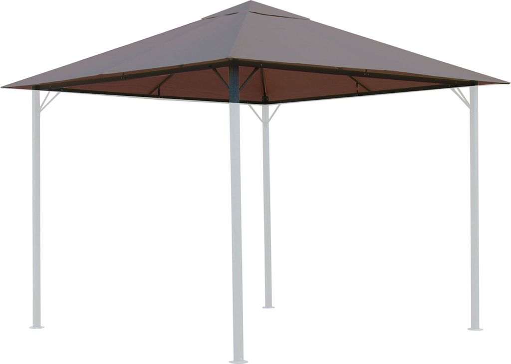 Ersatzdach 250g Garten Pavillon 3x3m Taupe / Beigegrau RAL 7006 Antik Pavillondach Ersatzbezug