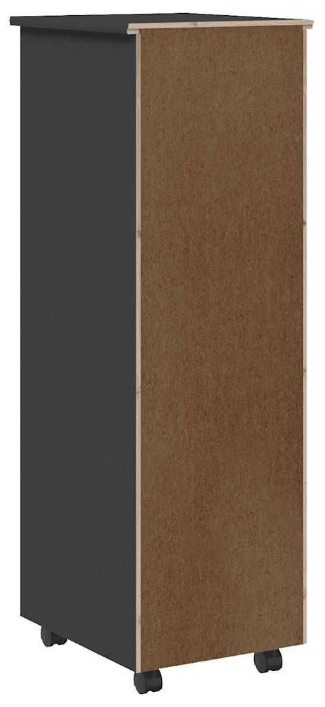 vidaXL Rollschrank mit Schubladen MOSS Grau Massivholz Produktbild 