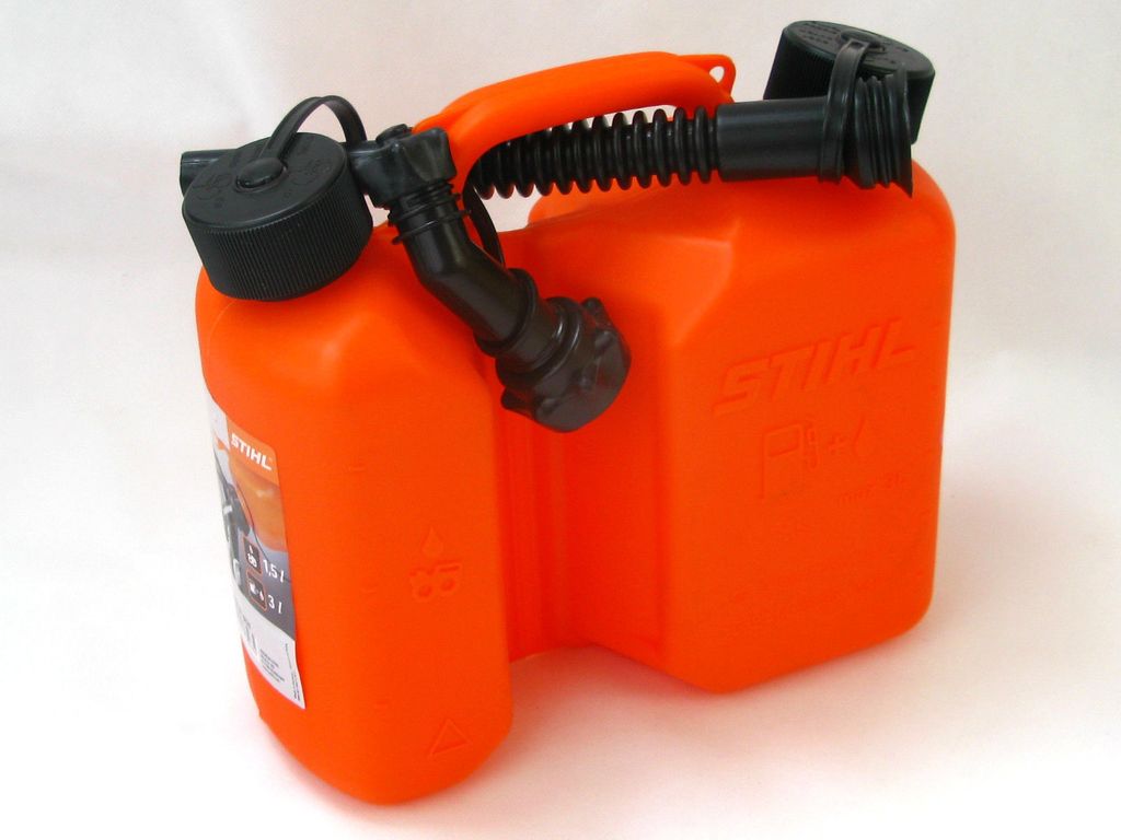 Kombi-Kanister orange  für 6 l Kraftstoff und 2,5 l Öl Doppelkanister Kettensäge 