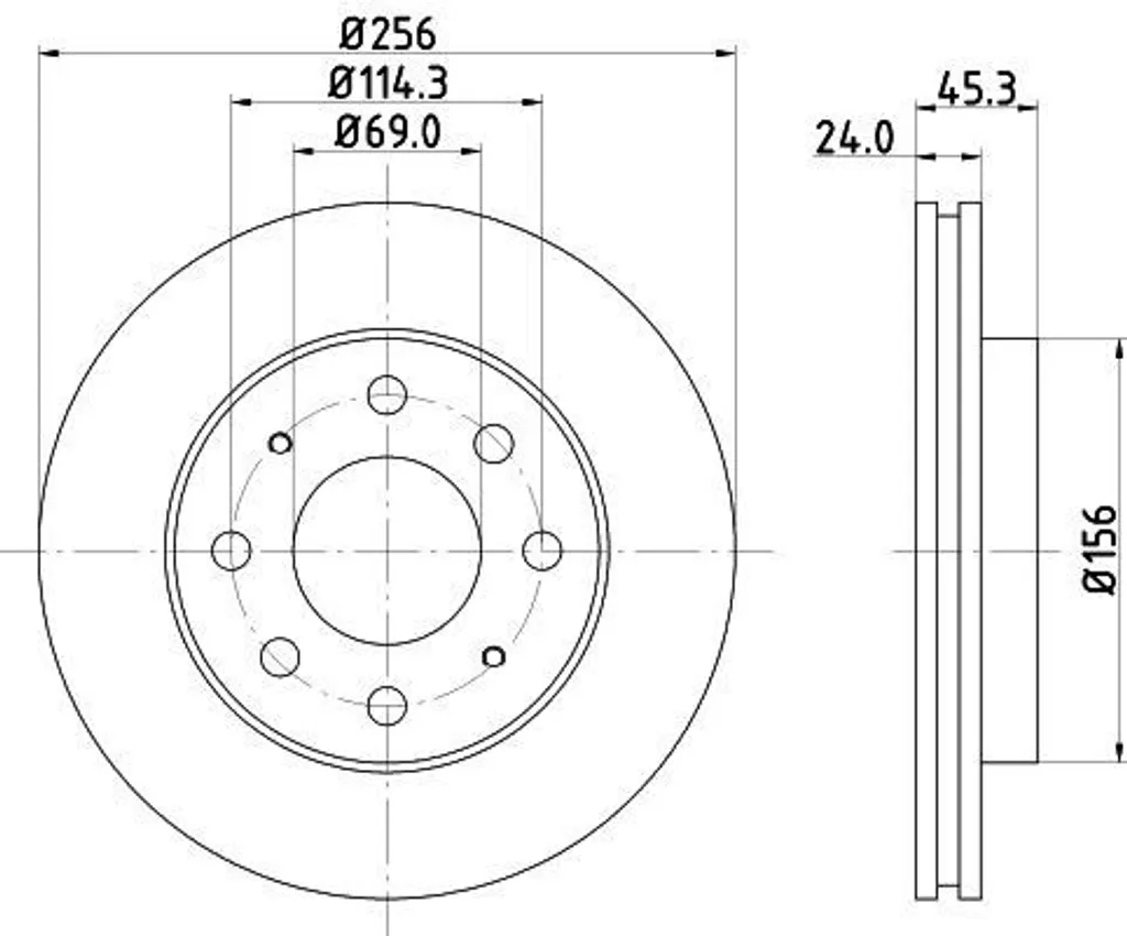 Disque de frein anti-vibration HELLA pour Santamo et Volvo S40